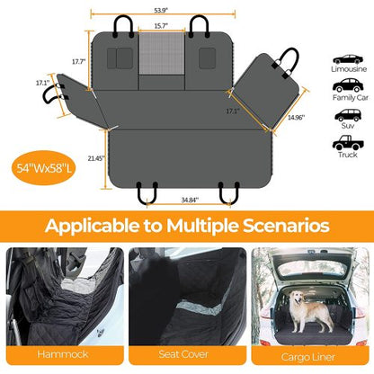 Simple Deluxe Dog Car Seat Cover for Back Seat US warehouse