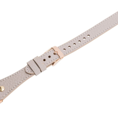 Leeds Double Tour Slim with Gold Bead Apple Watch Leather Straps